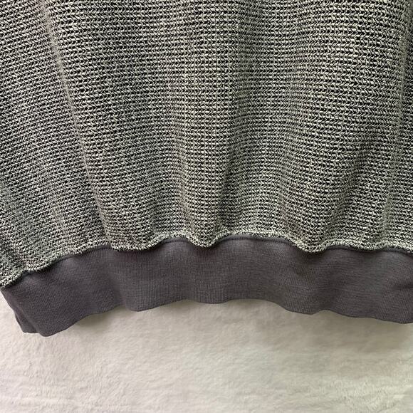 VTG Lindbergh Mens Large Gray Black Woven Pullover Short Sleeve Polo Shirt - Picture 5 of 11